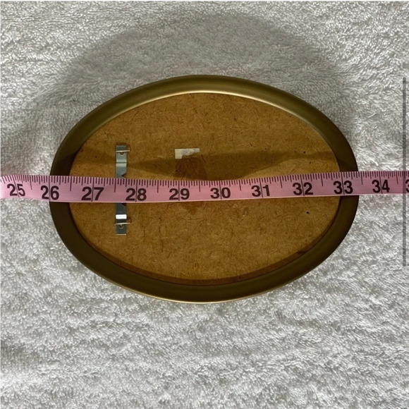 Vintage Voyager Originals Cream Velvet Embroidered Oval Framed Art Tree - Picture 4 of 6